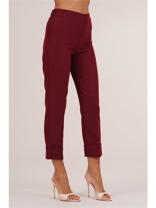 Pantalone con risvolto GM by Gai Mattiolo | GM4212BURGUNDY